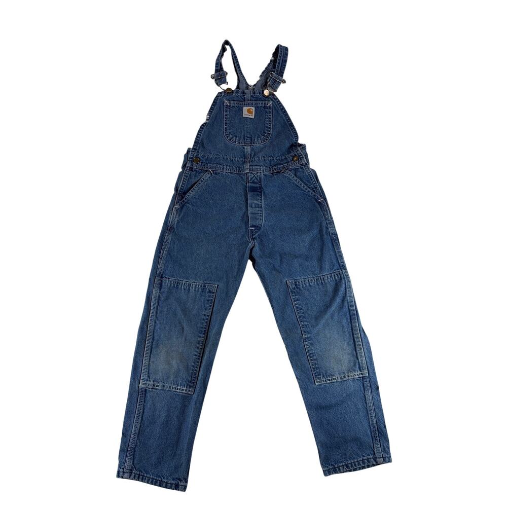 Carhartt Youth Double Knee Denim Overalls Blue Kids Workwear Farm Carhart‎